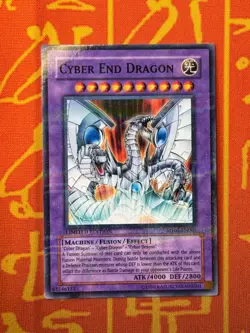 YUGIOH CYBER END DRAGON PARALLEL RARE EXCELLENT MF02-EN003 MATTEL - Image 1