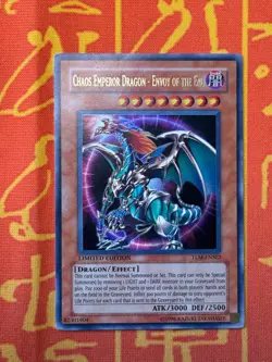 YUGIOH CHAOS EMPEROR DRAGON ULTRA RARE LIGHT PLAY TLM-ENSE2 - Image 1