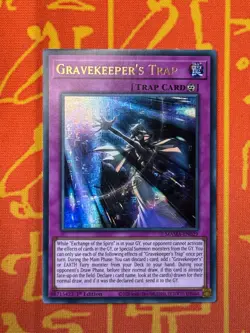 YUGIOH GRAVEKEEPER'S TRAP ULTRA PHARAOH'S RARE 1ST EDITION NM MAMA-EN029 - Image 1