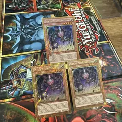 3x (M/NM) Duza the Meteor Cubic Vessel MVP1-ENGV1 Gold Rare Limited Ed. YuGiOh - Image 3