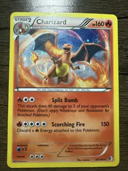 Charizard Pokemon Card Stage 2 20/149 Scorching Fire Attack - Image 1