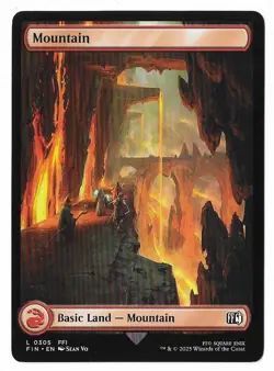 MTG Mountain Full Art Final Fantasy (FIN) Basic Land Magic Card #0305 Unplayed - Image 1