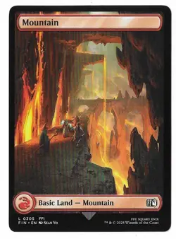 MTG Mountain Full Art Final Fantasy (FIN) Basic Land Magic Card #0305 Unplayed - Image 3