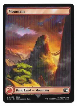 MTG Mountain Full Art Final Fantasy (FIN) Basic Land Magic Card #0303 Unplayed - Image 1