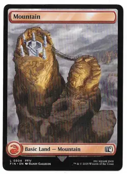 MTG Mountain Full Art Final Fantasy (FIN) Basic Land Magic Card #0304 Unplayed - Image 1