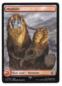 MTG Mountain Full Art Final Fantasy (FIN) Basic Land Magic Card #0304 Unplayed - Image 3