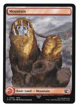MTG Mountain Full Art Final Fantasy (FIN) Basic Land Magic Card #0304 Unplayed - Image 5