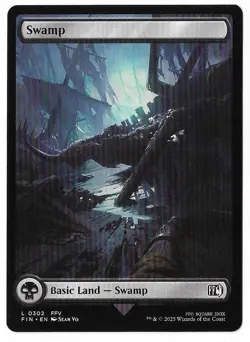 MTG Swamp Full Art Final Fantasy (FIN) Basic Land Magic Card #0302 Unplayed - Image 3