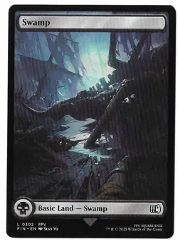 MTG Swamp Full Art Final Fantasy (FIN) Basic Land Magic Card #0302 Unplayed - Image 5