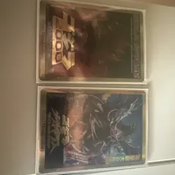 Godzilla Card Game Gold Foil Ultra Rare Rage Threat Cards X2 - Image 1