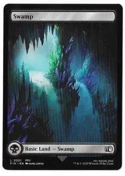 MTG Swamp Full Art Final Fantasy (FIN) Basic Land Magic Card #0301 Unplayed - Image 1