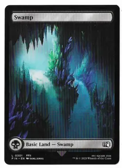 MTG Swamp Full Art Final Fantasy (FIN) Basic Land Magic Card #0301 Unplayed - Image 3