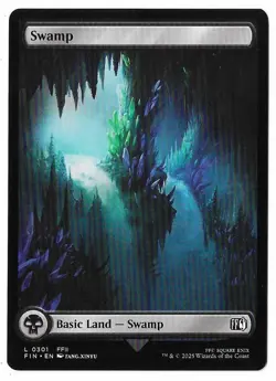 MTG Swamp Full Art Final Fantasy (FIN) Basic Land Magic Card #0301 Unplayed - Image 5