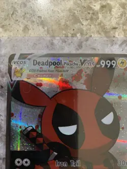 Deadpool Pikachu V Cosplay Pokemon Card 011/055 Secret Holo Rare New Mint - Image 2