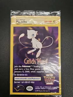 Sealed "Catch Mew" Pokemon PIKACHU Card Black Star Promo Set#4 Movie WB Stamped - Image 1