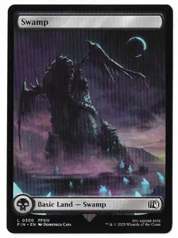 MTG Swamp Full Art Final Fantasy (FIN) Basic Land Magic Card #0300 Unplayed - Image 1