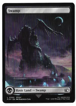 MTG Swamp Full Art Final Fantasy (FIN) Basic Land Magic Card #0300 Unplayed - Image 3