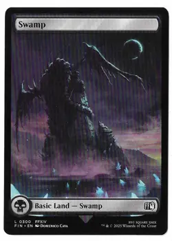 MTG Swamp Full Art Final Fantasy (FIN) Basic Land Magic Card #0300 Unplayed - Image 5