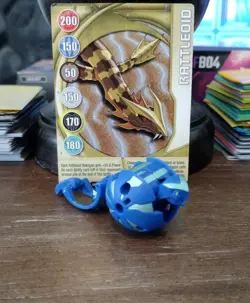 Bakugan Aquos Rattleoid 490G Blue Battle Brawlers W/ Card! - Image 1