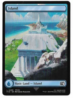 MTG Island Full Art Final Fantasy (FIN) Basic Land Magic Card #0299 Unplayed - Image 1