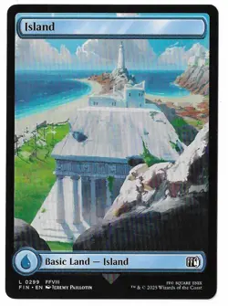 MTG Island Full Art Final Fantasy (FIN) Basic Land Magic Card #0299 Unplayed - Image 3