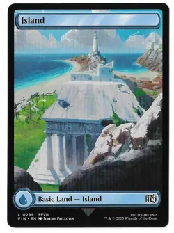 MTG Island Full Art Final Fantasy (FIN) Basic Land Magic Card #0299 Unplayed - Image 5