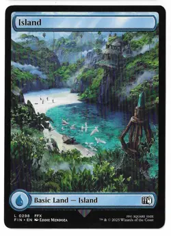 MTG Island Full Art Final Fantasy (FIN) Basic Land Magic Card #0298 Unplayed - Image 1