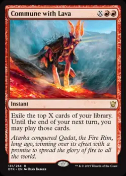 Commune with Lava -Foil Medium Play MTG Dragons of Tarkir - Image 1