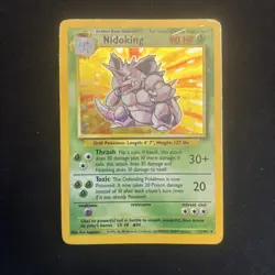 Pokemon Card - Nidoking 11/102 Base Set Rare Holo WOTC 1999 VINTAGE - Excellent - Image 4
