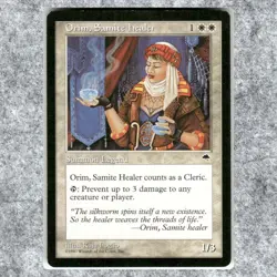 Orim, Samite Healer 20 MP NF Uncommon MTG Tempest Regular 1997 Magic - Image 1