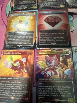 💥MTG Secret Lair Sonic RED FOIL Chaos Emerald + Friends and Foes (opened)💥 - Image 2