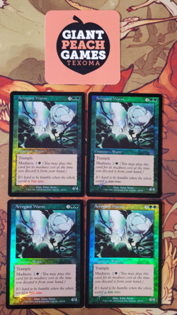 4x Arrogant Wurm x4 FOIL Playset LP-Excellent Torment Magic MTG Pauper - Image 2