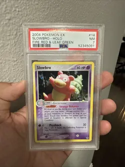 2004 POKEMON EX FIRE RED & LEAF GREEN SLOWBRO #14/112 RARE HOLO PSA 7 - Image 1