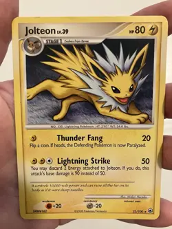 Jolteon LV.39 23/100 Regular Rare DP Majestic Dawn Pokemon TCG LP - Image 3