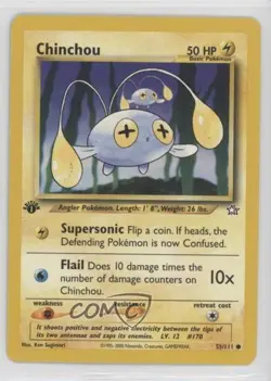 Chinchou 1st Ed. Pokemon Neo Genesis #55 2000 04qn - Image 1