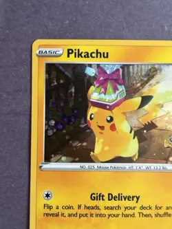 Pikachu SWSH234 LP 2022 Cosmos Holo Black Star Promo Pokemon GO Card - Image 2