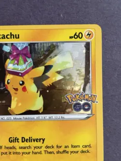 Pikachu SWSH234 LP 2022 Cosmos Holo Black Star Promo Pokemon GO Card - Image 3