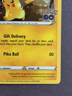 Pikachu SWSH234 LP 2022 Cosmos Holo Black Star Promo Pokemon GO Card - Image 4