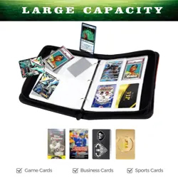 400 Pockets Football Cards Binder,Trading Cards Holder Card Collectors Album,Tra - Image 5
