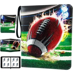 400 Pockets Football Cards Binder,Trading Cards Holder Card Collectors Album,Tra - Image 1