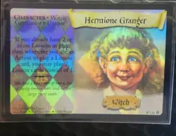 2001 HARRY POTTER TCG BASE SET HOLO FOIL RARE CARD #9/116 HERMIONE GRANGER MP - Image 1