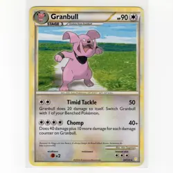 Pokemon TCG Granbull 22/123 HGSS Base Set Regular Rare Card EN-MP 2010 - Image 1