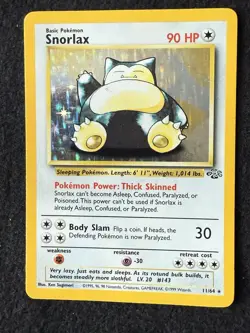 Snorlax Jungle Holo Base Edition Pokemon Card 11/64 One Owner - Image 1