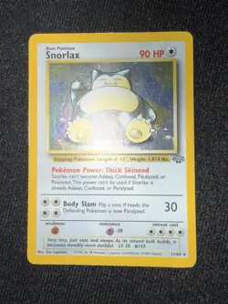 Snorlax Jungle Holo Base Edition Pokemon Card 11/64 One Owner - Image 3