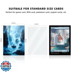 Katomula 100 Card Sleeves for MTG with 100 Inner Sleeve, Textured Back Art Sl - Image 3