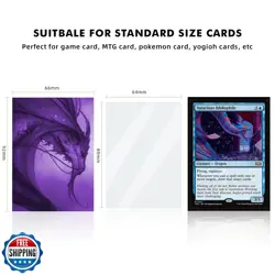 Katomula 100 Card Sleeves for MTG with 100 Inner Sleeve, Textured Back Art Sl - Image 3