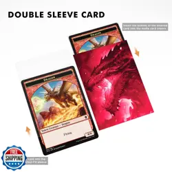 Katomula 100 Card Sleeves for MTG with 100 Inner Sleeve, Textured Back Art Sl - Image 4