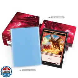 Katomula 100 Card Sleeves for MTG with 100 Inner Sleeve, Textured Back Art Sl - Image 5
