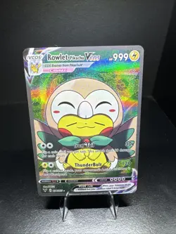 Rowlet Pikachu Holo Poncho VCOS Custom Cosplay Card - Image 1