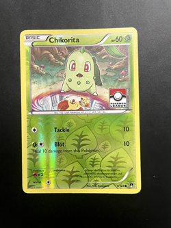 CHIKORITA REVERSE HOLO POKEMON CARD 1/122 LEAGUE PROMO BREAKPOINT LP - Image 1